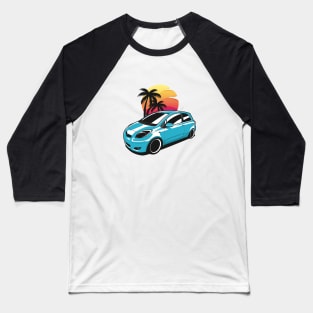 Blue Yaris MK2 Sunset Palms Baseball T-Shirt